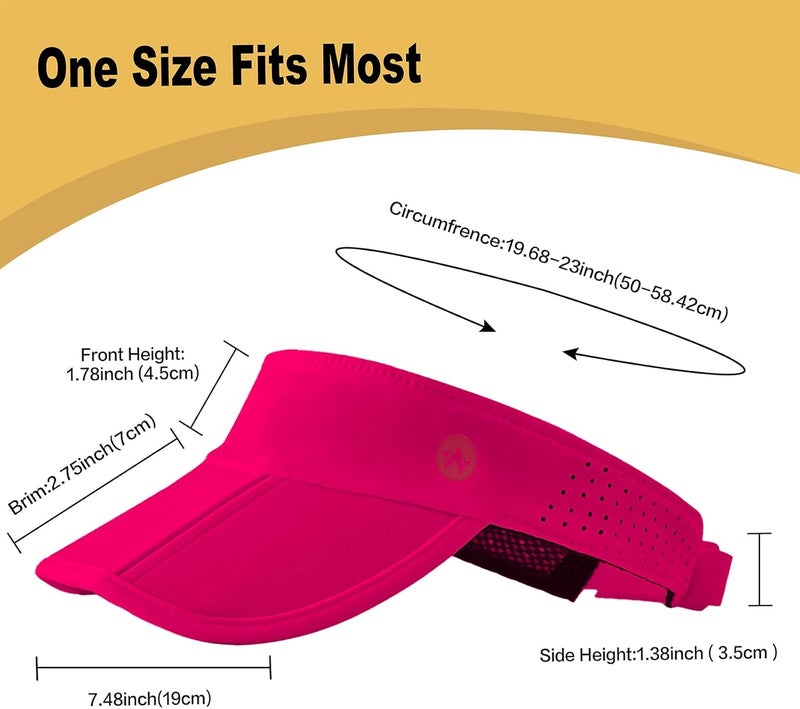 Wander Sports Sun Visor Hats Adjustable Running Golf Tennis Mesh Folding Cap for Women Men - Image 3